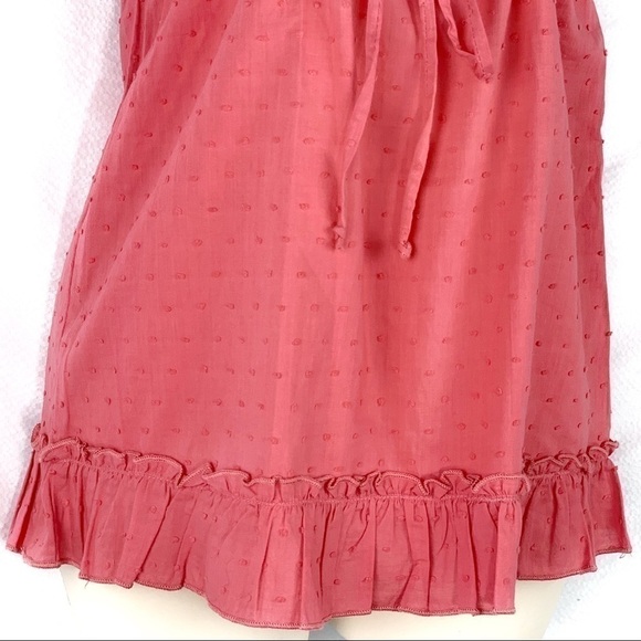 New-pathway LA Boutique Brand, Swiss Dot Cotton, Strappy Front Tie Camisole Top - Picture 6 of 9